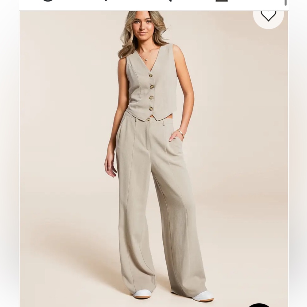 🤎 Willow & Root Linen Blend Trouser Pant in Taupe 🤎